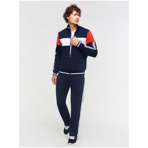 Костюм Red-n-Rock's, олимпийка, толстовка и брюки, силуэт прямой, карманы, размер 48, синий