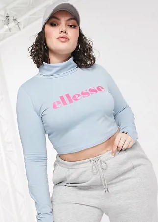 Голубая укороченная водолазка в стиле 90-х ellesse Plus-Голубой