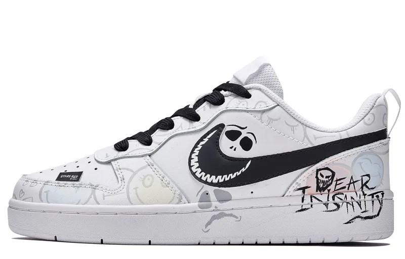 Кроссовки Nike Court Borough Skateboarding Shoes Women's Low-top Black/white, черный/белый