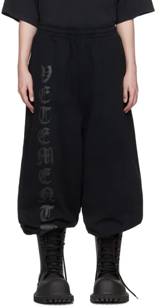 Черные спортивные штаны Anarchy (стиранные) VETEMENTS