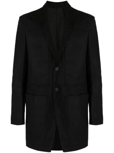 Однобортное пальто Lido Rick Owens, черный