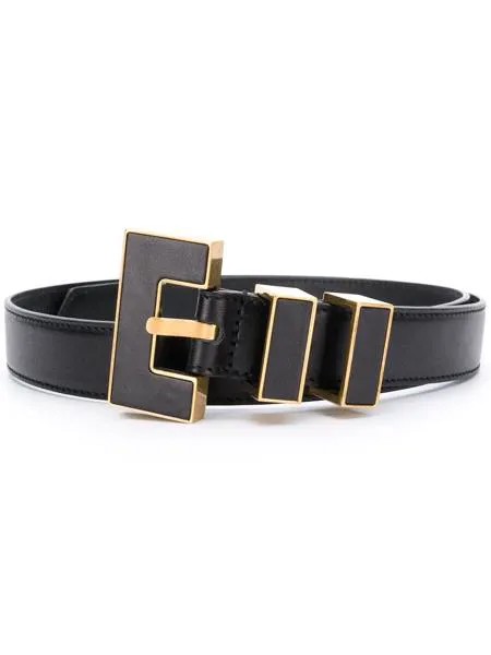 Saint Laurent ремень с пряжкой геометричной формы