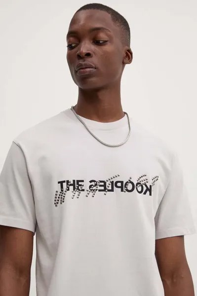 Хлопковая футболка The Kooples, серый
