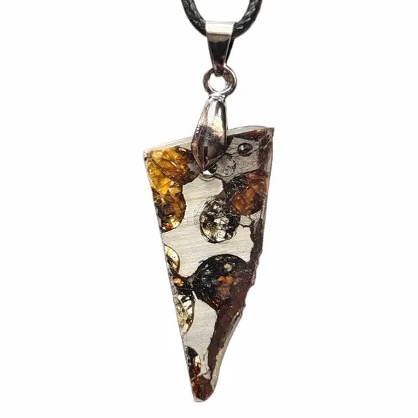 Ожерелье Brenham в виде оливкового метеорита, мужское и женское ювелирное изделие, подарок