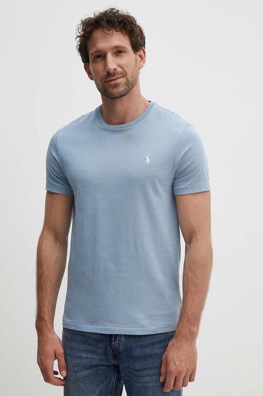 Хлопковая футболка Polo Ralph Lauren, синий