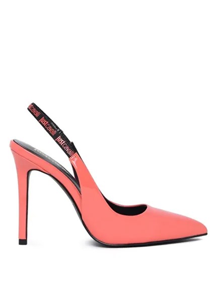 Розовые женские туфли на каблуке Just Cavalli
