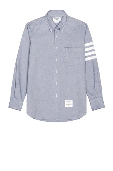 Рубашка Thom Browne Straight Fit 4 Bar, цвет Light Blue