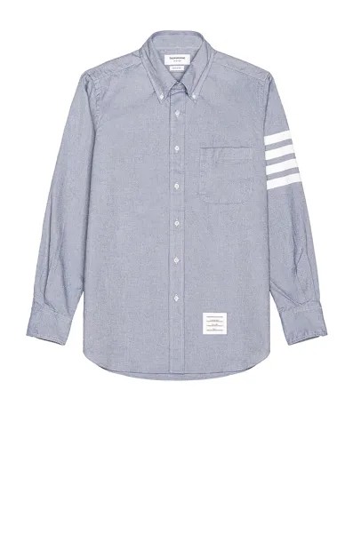 Рубашка Thom Browne Straight Fit 4 Bar, цвет Light Blue