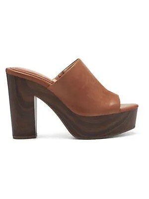 JESSICA SIMPSON Женские коричневые туфли-мюли на платформе 1-1/2 дюйма Шелби на каблуке 9,5 м