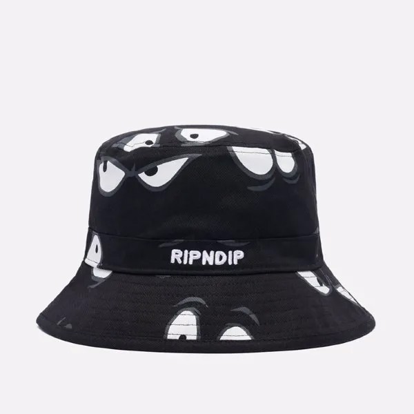 Панама RIPNDIP All Eyez Embroidered Logo Bucket Hat Black 2022