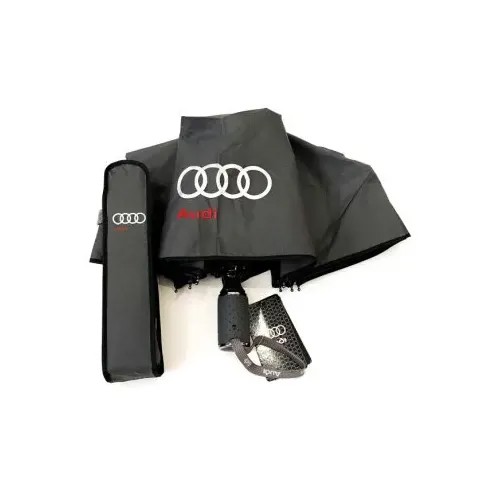Зонт ауди (Audi), оригинал, в коробке, премиальный, полный автомат, антиветер, серый