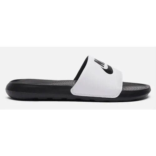 Шлепанцы NIKE Victori One, размер 11 US, черный/белый/черный