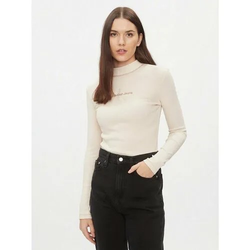 Лонгслив Calvin Klein Jeans, размер XS [INT], экрю