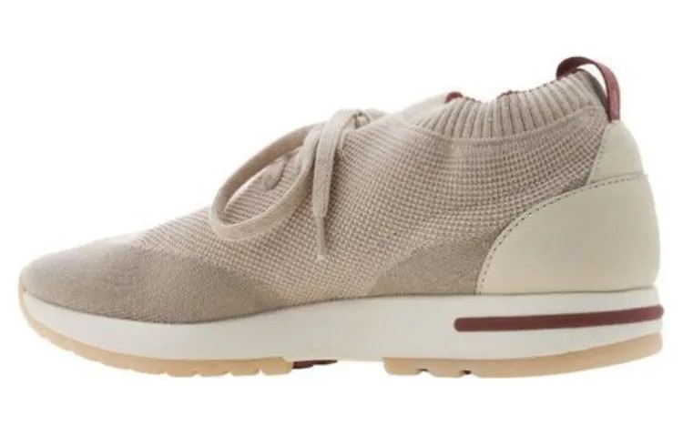 Кроссовки Loro Piana Lifestyle Shoes Men Low-top Beige, бежевый
