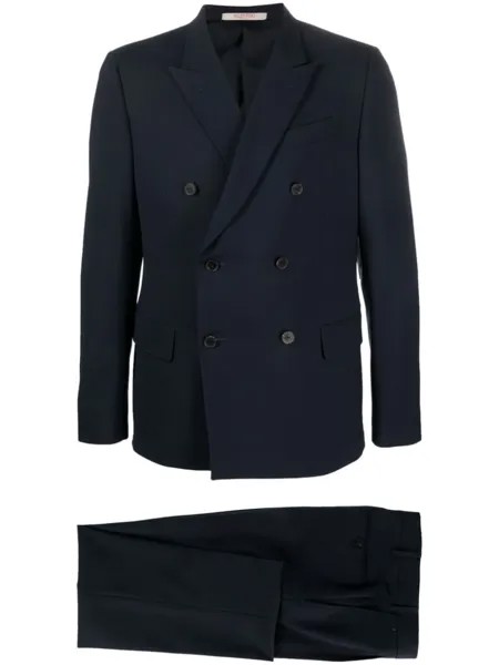 Valentino Garavani двубортный костюм, синий