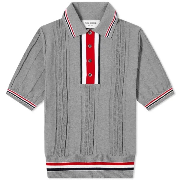 Футболка-поло в полоску Thom Browne RWB Cricket