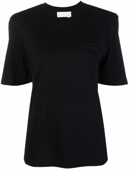 REMAIN padded-shoulder organic-cotton T-shirt