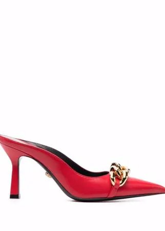 Versace мюли с цепочкой и декором Medusa
