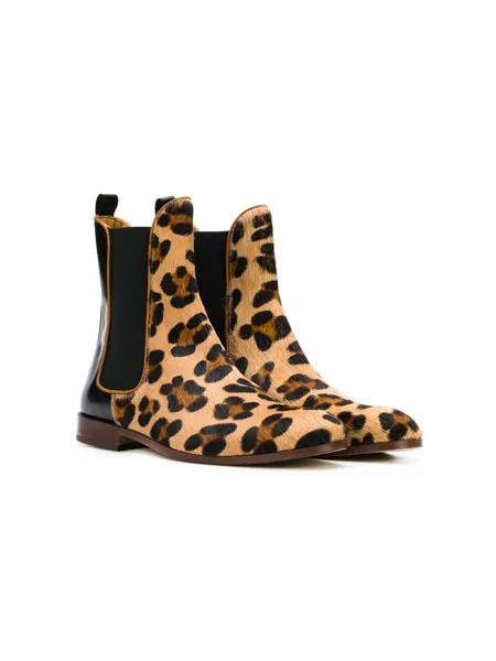 Gallucci Kids ботинки по щиколотку с леопардовым принтом