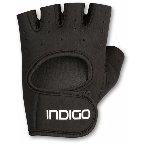 Перчатки для фитнеса женские INDIGO неопрен IN200 Черный L