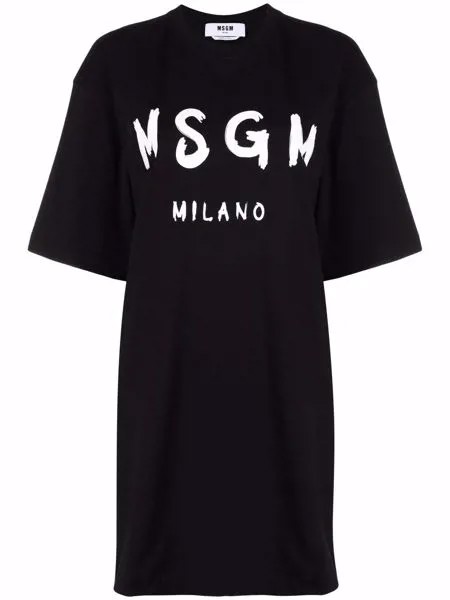 MSGM платье-футболка с логотипом