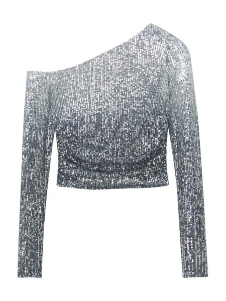Лонгслив Pull&Bear, серый/светло-серый