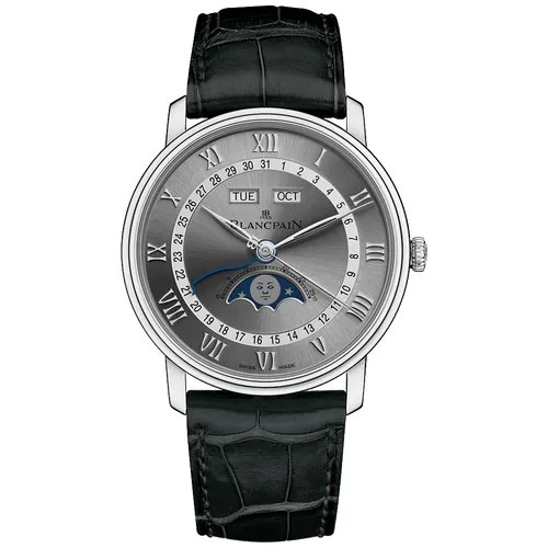Наручные часы Blancpain Blancpain Villeret, Complete Calendar N06654O011013A055B, черный, серый
