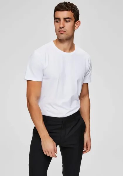 Рубашка с круглым вырезом SELECTED HOMME 