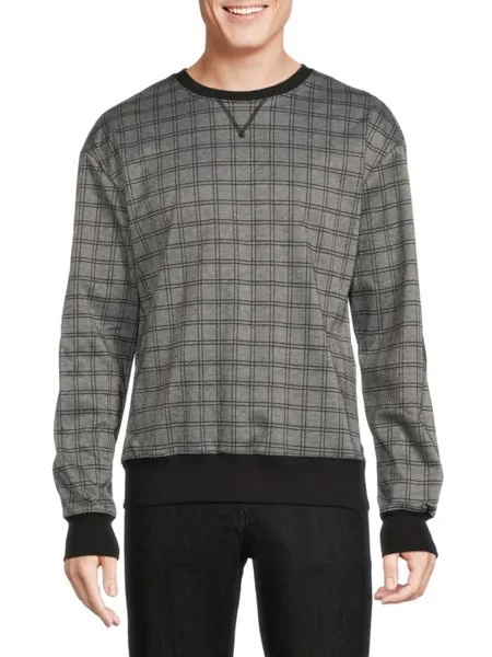 Клетчатый свитер Vstr Premium, цвет Window Pane Grey