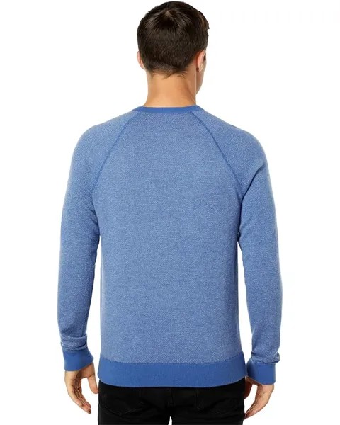 Свитер Vince Birdseye Raglan Long Sleeve Crew, цвет Majorelle Blue/Heather Grey