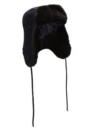 Шерстяная шапка-ушанка с меховой подкладкой Andrea Campagna