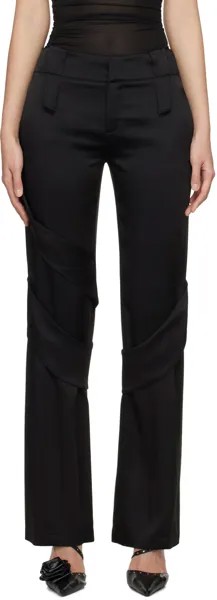 Черные брюки со спиральной застежкой Blumarine