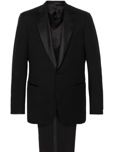 Giorgio Armani костюм из вирджинской шерсти с однобортным пиджаком, черный