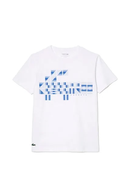 Белая мужская футболка с принтом sport x novak djokovic Lacoste