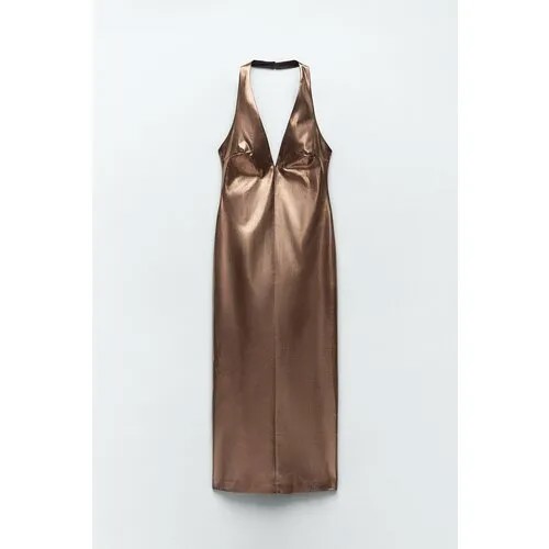 Сарафан Zara, размер XS, коричневый