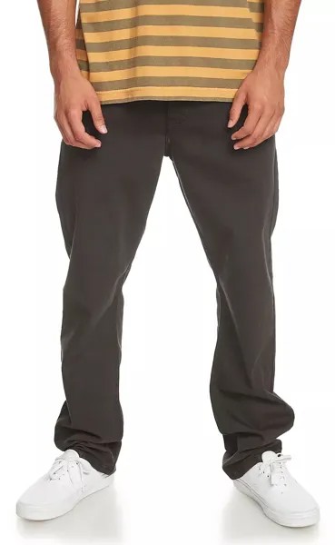 Мужские эластичные спортивные брюки с 5 карманами Quiksilver, черный