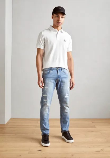 Джинсы в морковном стиле, синего цвета INDICODE JEANS, цвет Blue Wash