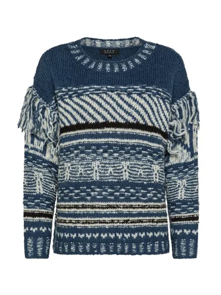 Koan Collection свитер с круглым вырезом в этническом стиле, бледно-синий