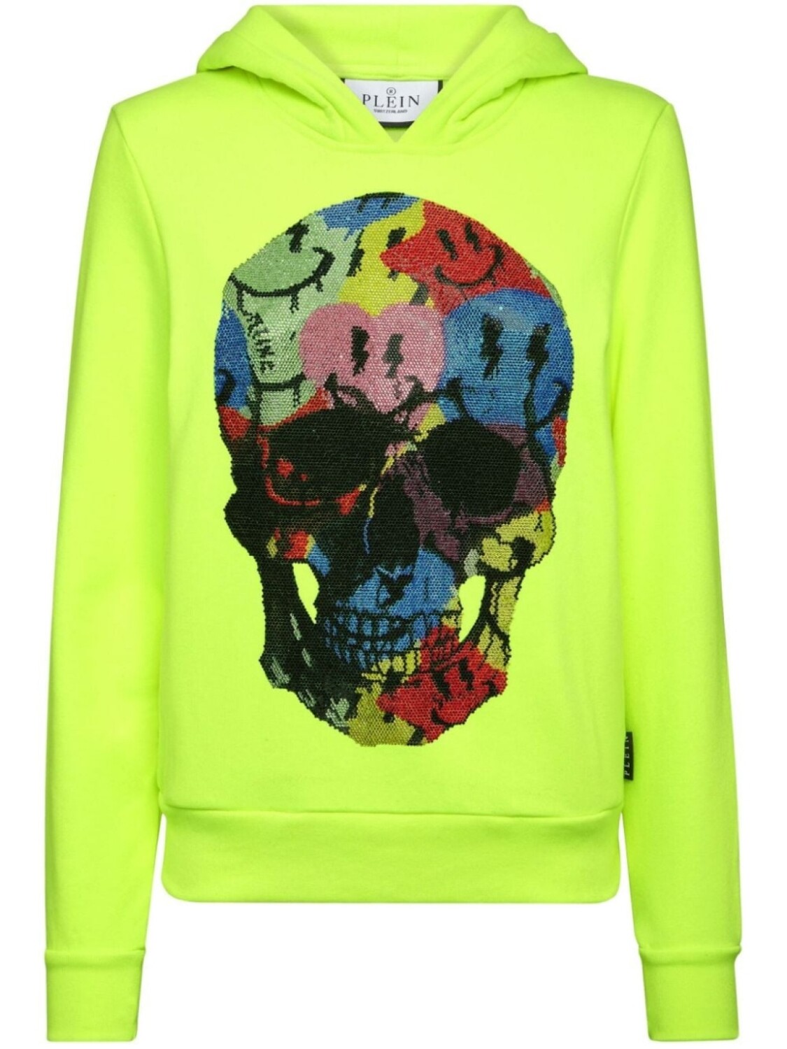 Philipp Plein худи с принтом Skull, желтый