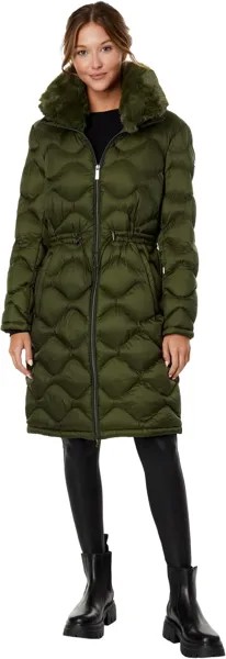 Пуховик Michael Kors Long Diamond Quilt Puffer M426049C68, цвет Jade