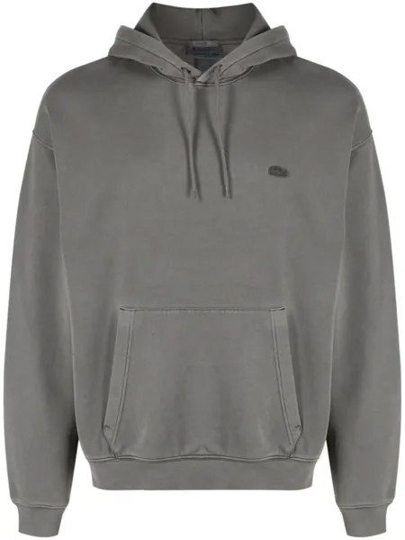 Lacoste худи с нашивкой-логотипом, серый