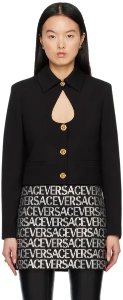 Черная куртка с вырезом Medusa Versace