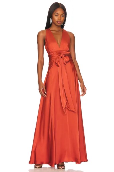 Платье BCBGMAXAZRIA Silky Satin Evening, цвет Etruscan Red