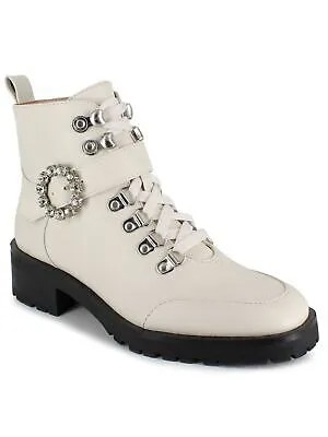 NANETTE LEPORE Женские белые походные ботинки Irina с белыми D-образными кольцами и кружевной пряжкой 7,5 м
