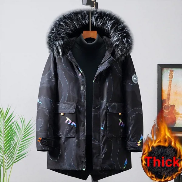 Мужская Зимняя парка размера плюс 10XL 11XL, модная утепленная куртка, Мужская камуфляжная верхняя одежда, большие размеры 10XL