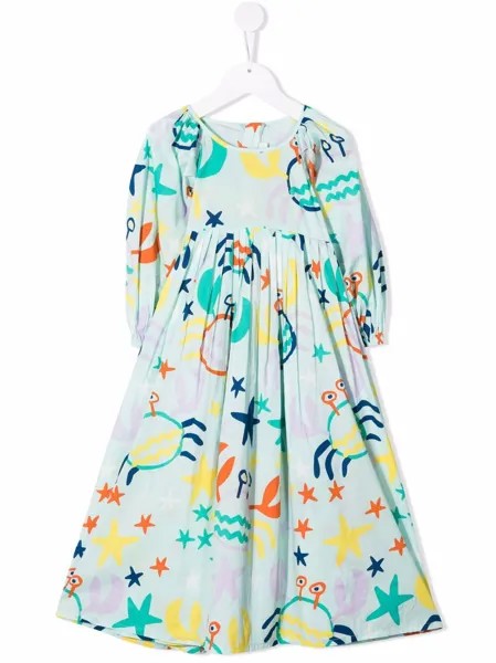 Stella McCartney Kids расклешенное платье с принтом