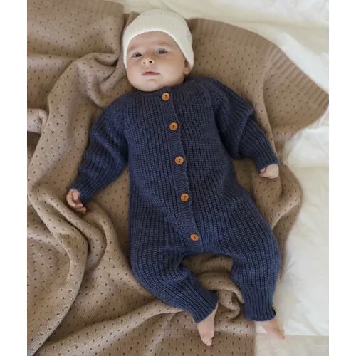 Комбинезон Toucan for Kids, открытая стопа, размер 74-80, голубой