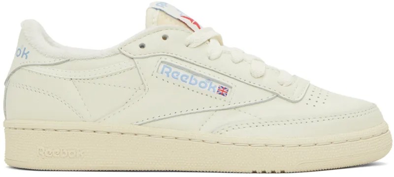 Винтажные кроссовки Off-White Club C 85 Reebok Classics, цвет Chalk/Alabaster/Essblu