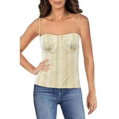 Женский корсет на косточках We Wore What, топ на бретелях в зеленую полоску BHFO 6788