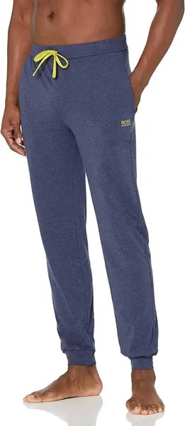 Синие хлопковые трикотажные спортивные брюки Mix&Match Loungewear Hugo Boss, синий